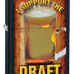Zippo Support The Draft Black Matte Lighter