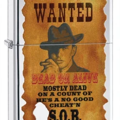 Zippo Wanted Poster High Polish Chrome Lighter