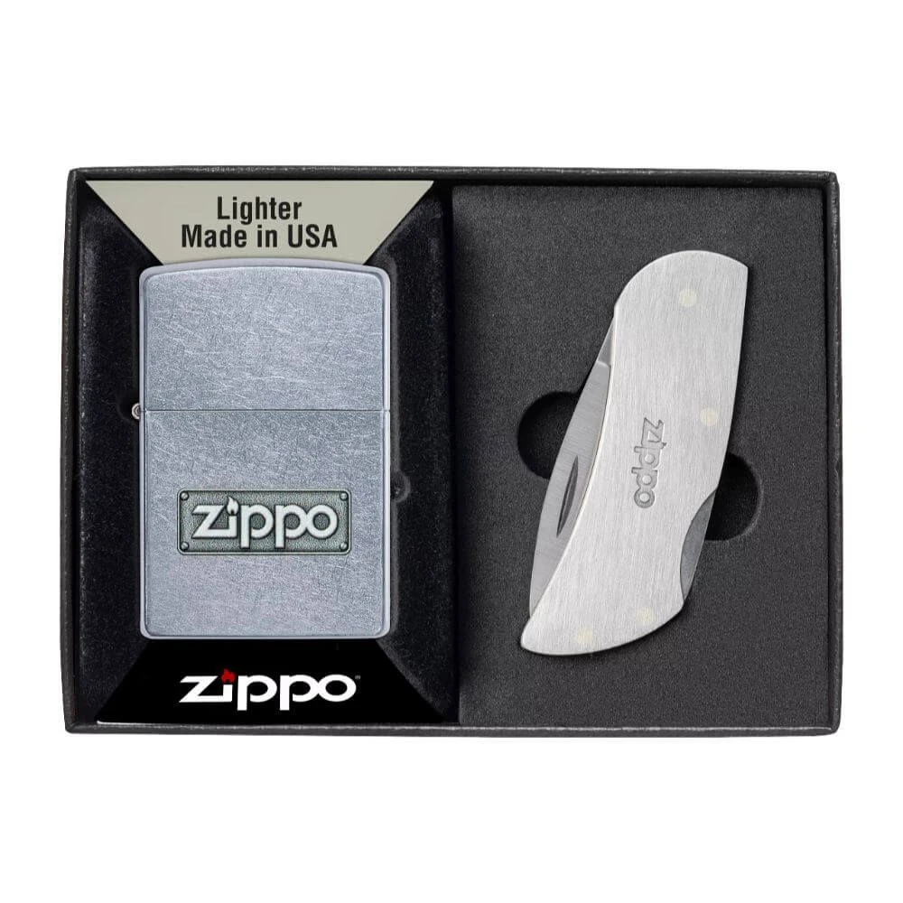 Zippo Street Chrome Lighter And Knife Gift Set 4 Zippo Street Chrome Lighter And Knife Gift Set - Image 2